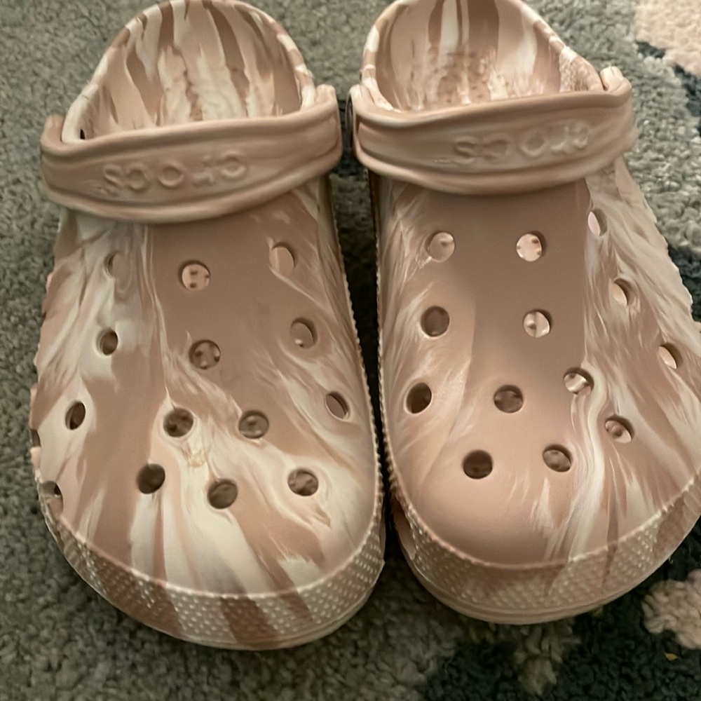 Beige Crocs